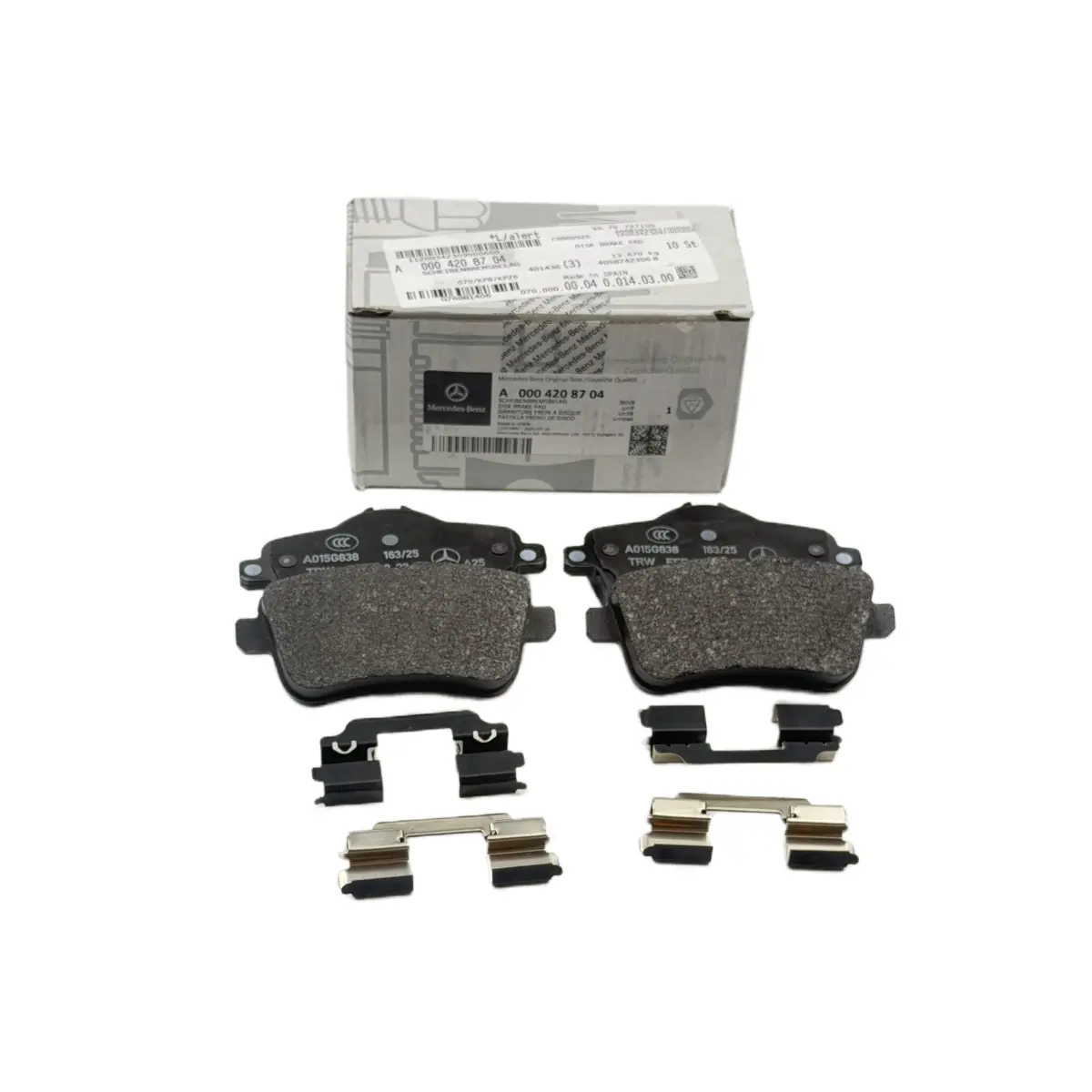 Mercedes-Benz A0004208704 brake pad set main view for automotive brake system wholesale spare parts
