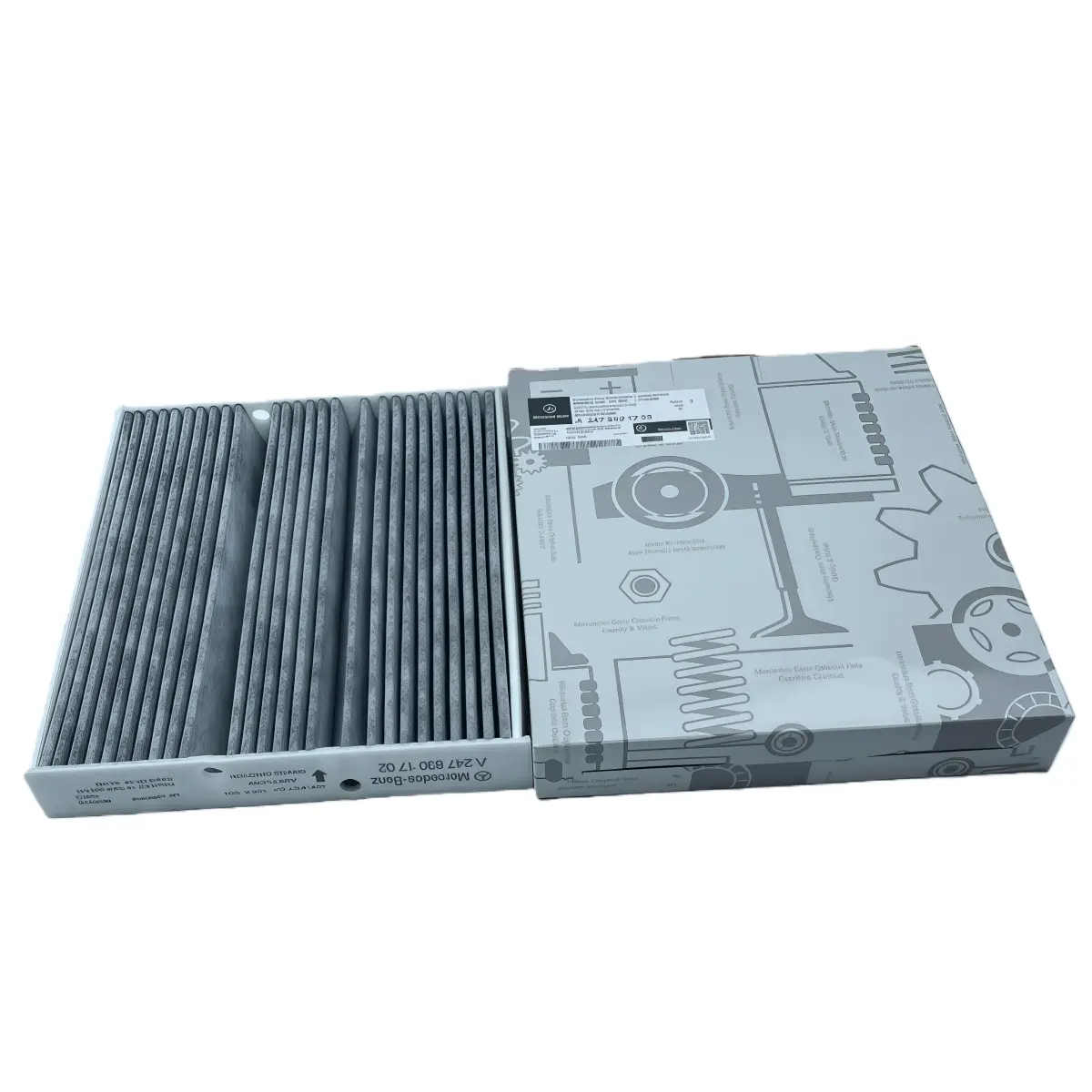 Mercedes-Benz A2478301702 cabin air filter activated carbon main view for automotive air conditioning system wholesale spare parts