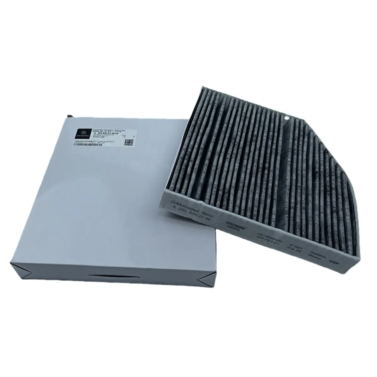 Mercedes-Benz A205835270069 cabin air filter activated carbon main view for automotive air conditioning system wholesale spare parts